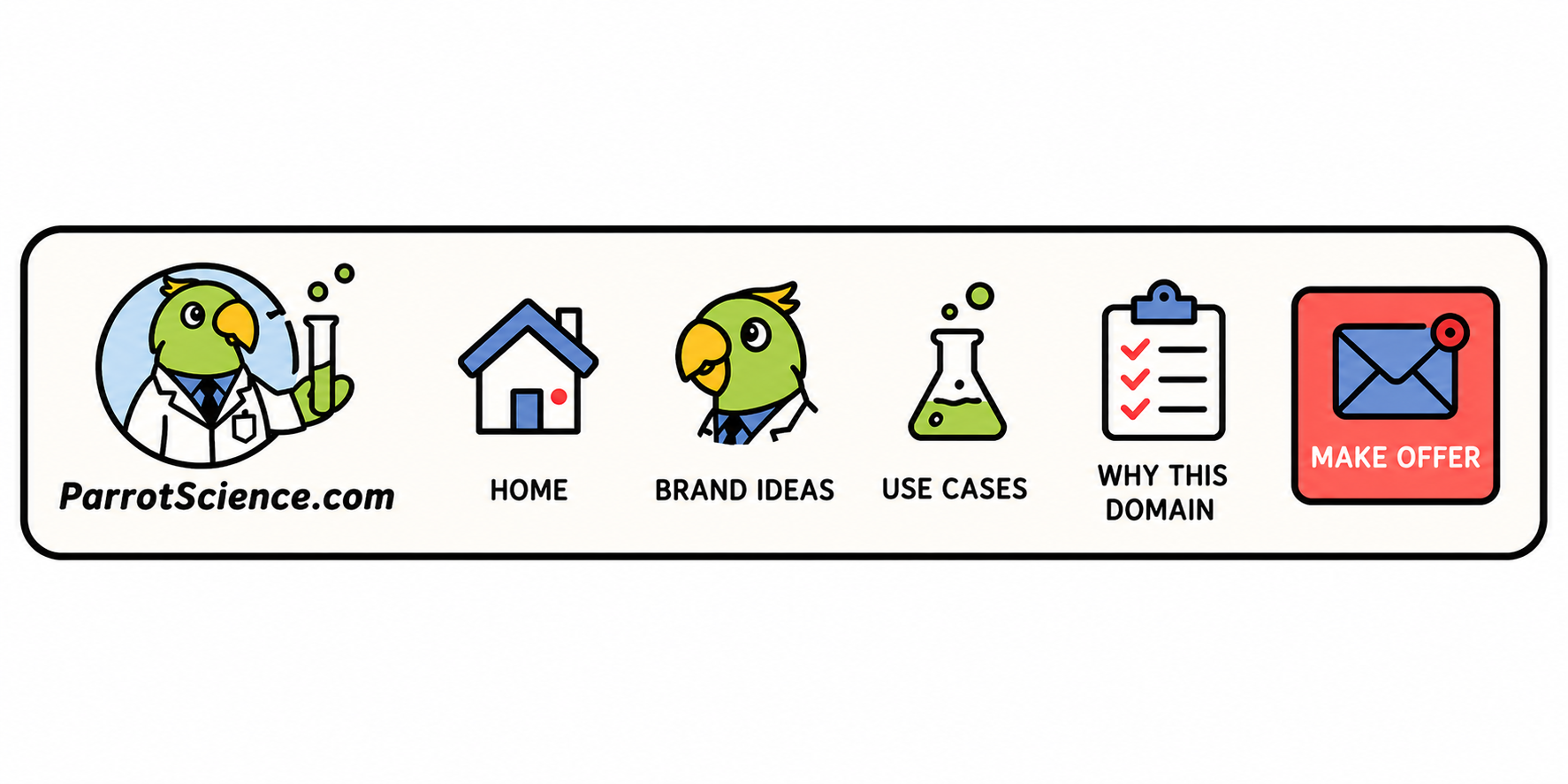ParrotScience.com navigation